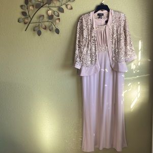 Full length “Grandmother of the Bride “ dress. Soft beige